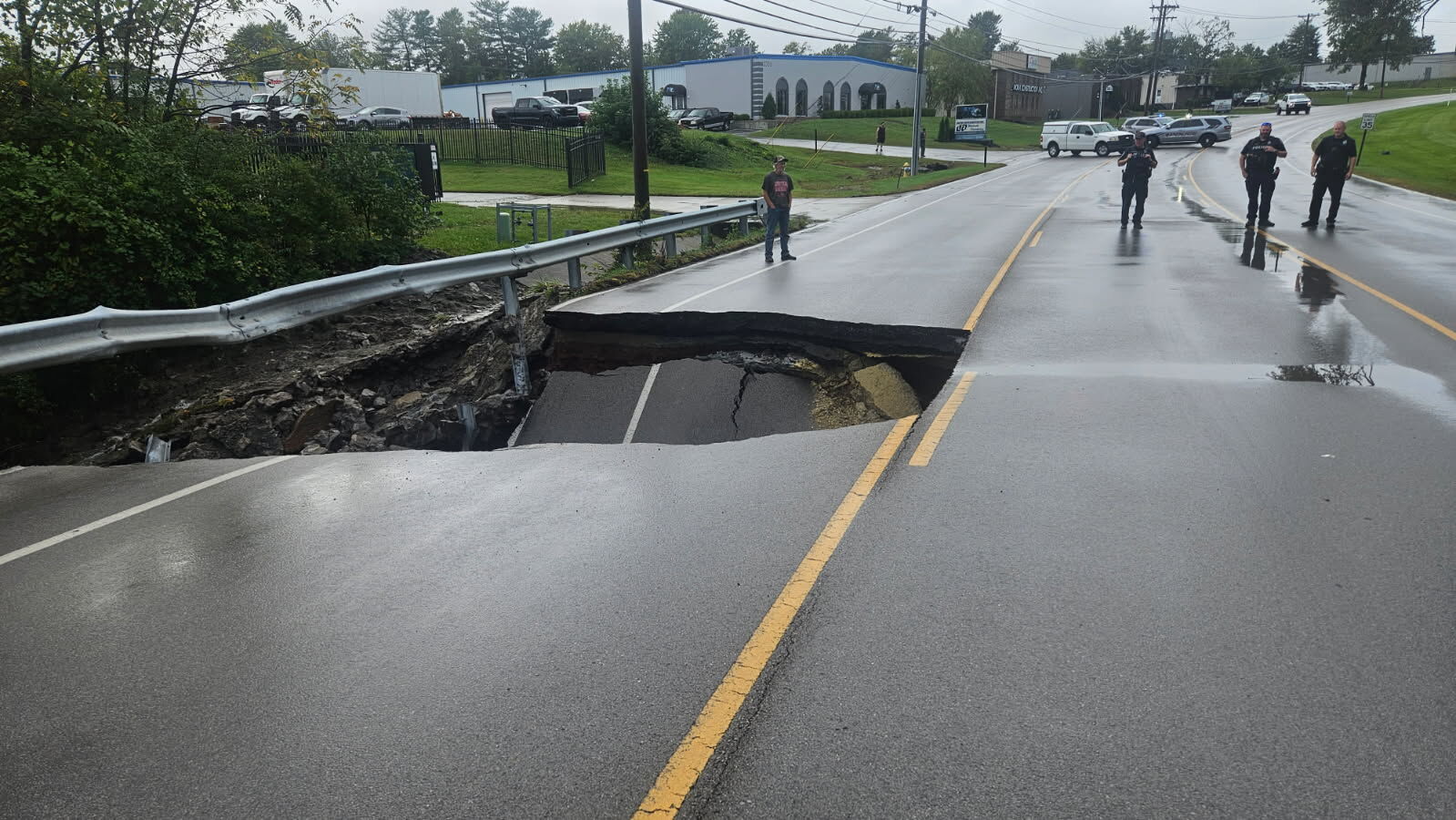 Jeffersontown road collapses